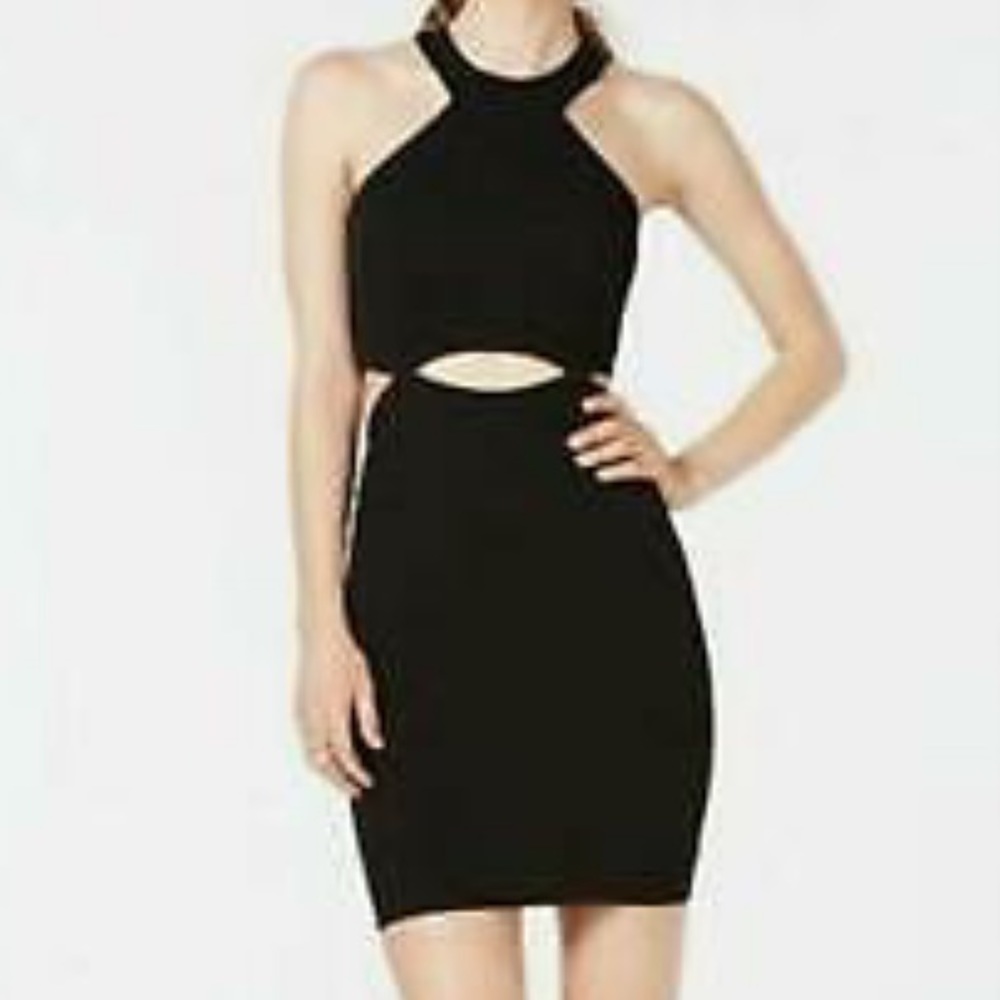 Speechless Cut-Out Waist Halter Dress
